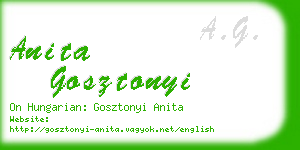 anita gosztonyi business card